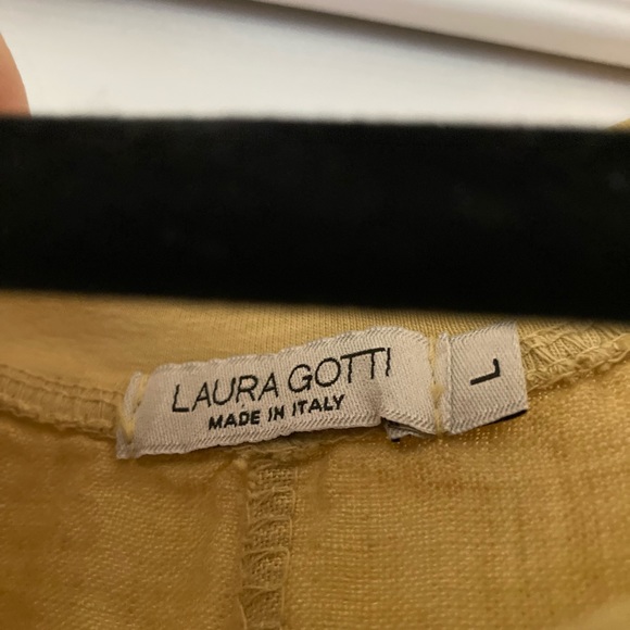 100% linen high low gold dress! - Picture 2 of 3